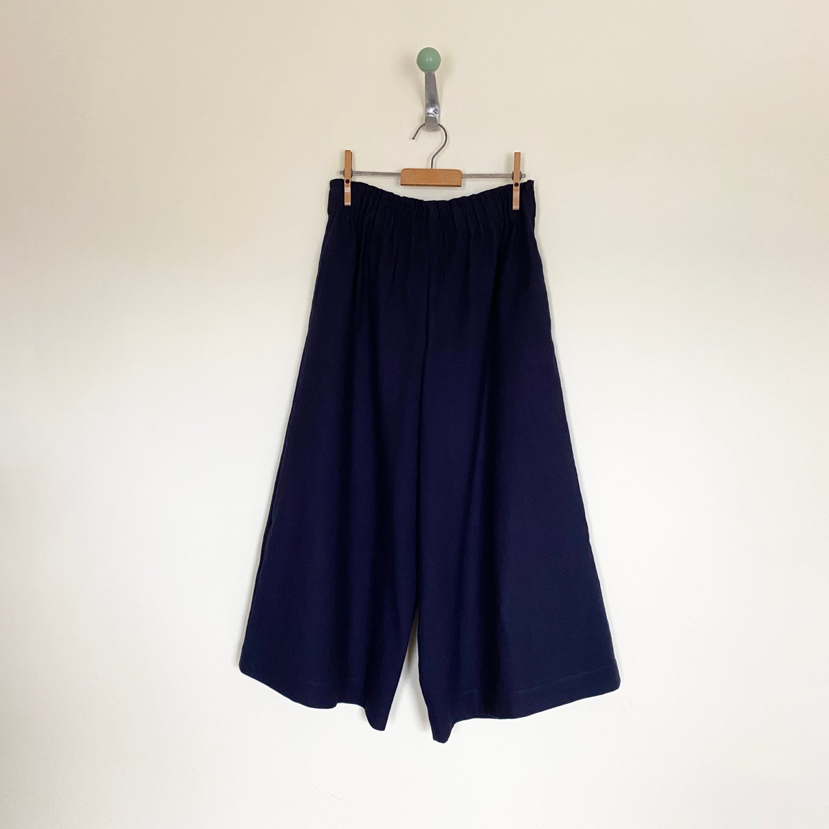 Image of Studio Linen/Cotton Wide Leg Trousers