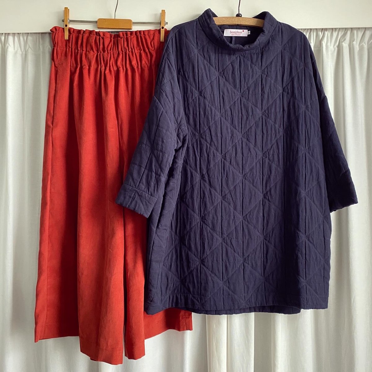 Image of Corduroy Ruched Waist Wide Leg Trousers