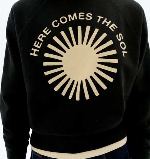 Image of 1-Sudadera retro sol negro 
