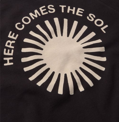 Image of 1-Sudadera retro sol negro 