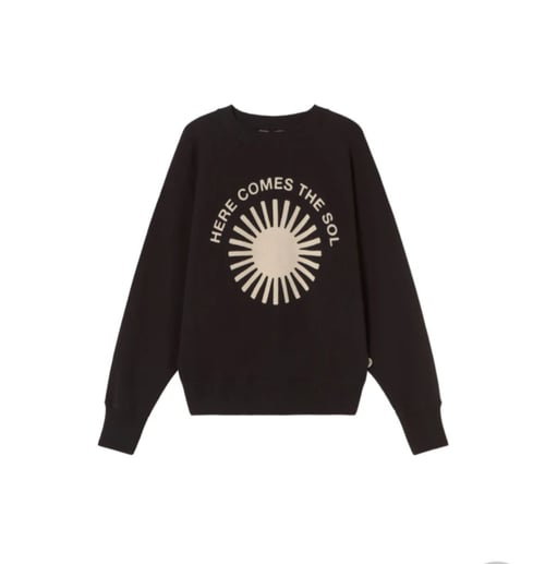 Image of 1-Sudadera retro sol negro 