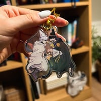 Image 1 of Qifrey and Olruggio Glitter Epoxy Keychain | Witch Hat Atelier