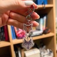 Robyn and Mebh Double Acrylic Keychain | Wolfwalkers