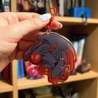 Mothman Acrylic Epoxy Keychain