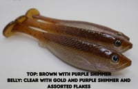 5" Swimbait Split Belly (3 Pack) Brown Top Clear Belly