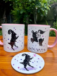 Image 1 of Black Phillipe Mugs / Mug and Coaster Set