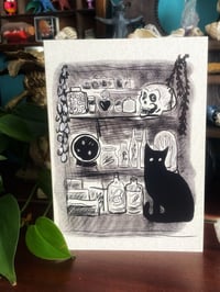 Image 1 of Screaming Skull - folklore blank greeting card