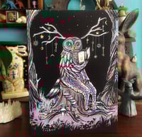 Image 3 of The Cosmic Owl - blank greeting card