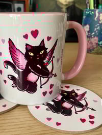 Image 5 of Lovecats Cupid Mug / Mug &amp; Coaster set
