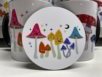 Image 4 of Magic Mushroom mugs / mug and coaster set