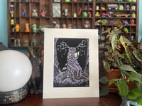 Image 2 of Cosmic Owl folklore / fantasy giclée print