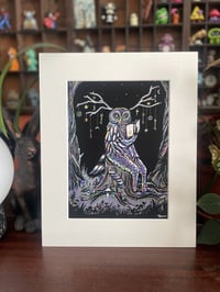 Image 3 of Cosmic Owl folklore / fantasy giclée print