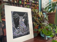 Image 4 of Cosmic Owl folklore / fantasy giclée print