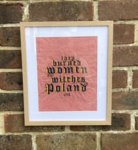 Image 1 of They Burned Women not Witches in Poland— A5/4 Sewing Sampler