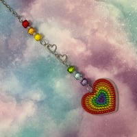 Image 1 of Heart Diamond Art Sun Catcher Hanging Home Decor