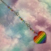 Image 2 of Heart Diamond Art Sun Catcher Hanging Home Decor