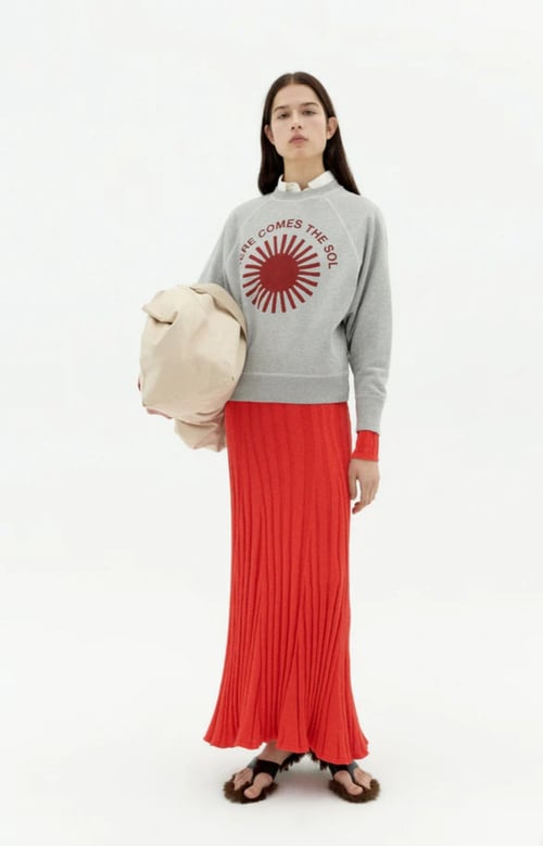 Image of 1-Sudadera retro sol rojo