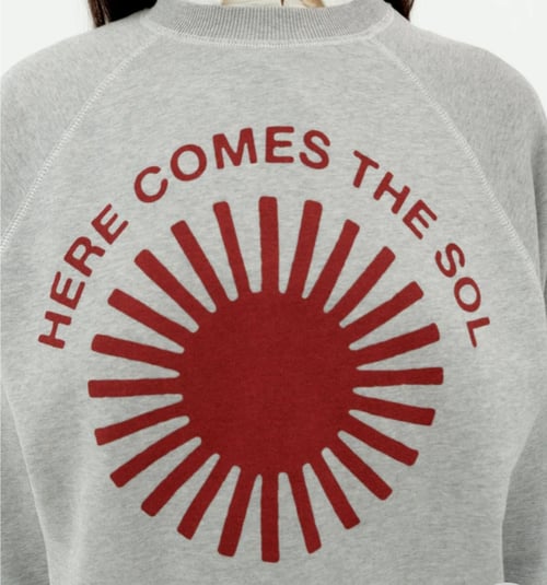 Image of 1-Sudadera retro sol rojo