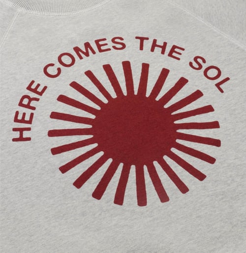 Image of 1-Sudadera retro sol rojo