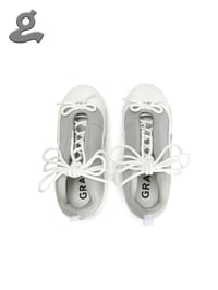 Image 3 of White Bow Basketball Shoes