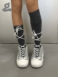 Image 7 of White Bow Basketball Shoes