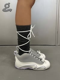 Image 8 of White Bow Basketball Shoes