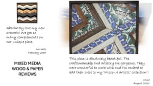 Image of Artwork Reclaimed Wood "Tumbling Blocks - Stone Blue”