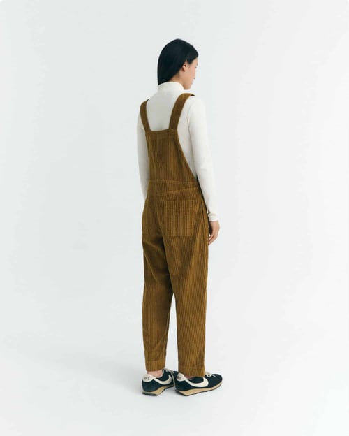 Image of 3-Mono Light Oak Corduroy Luz Jumpsuit