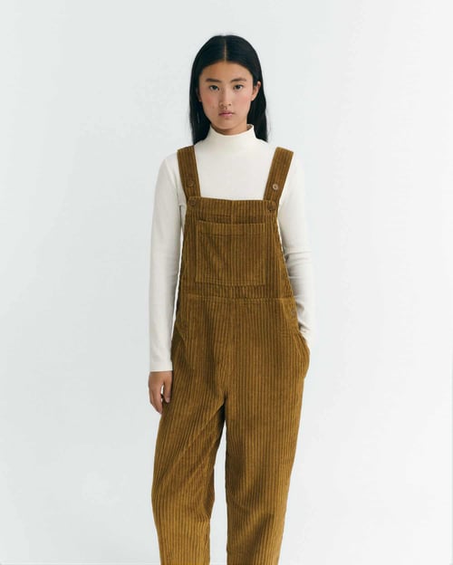 Image of 3-Mono Light Oak Corduroy Luz Jumpsuit