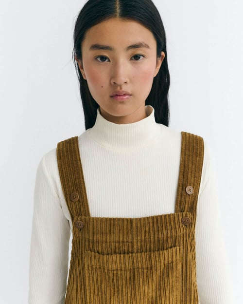 Image of 3-Mono Light Oak Corduroy Luz Jumpsuit