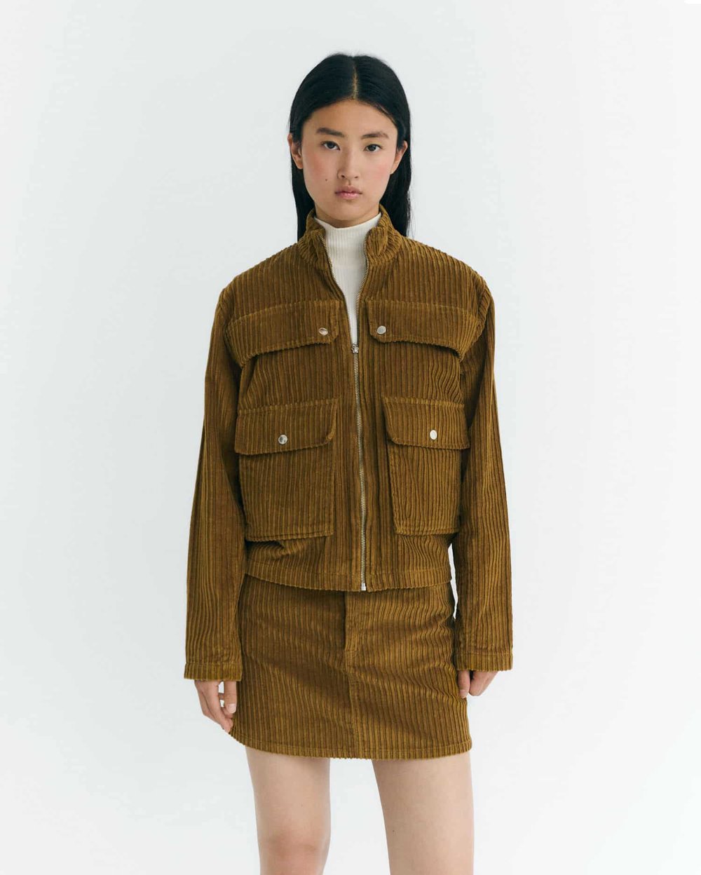 Image of 4-Chaqueta Light Oak Corduroy Celia Jacket