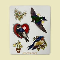 swallow sticker sheet