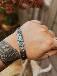 Image 2 of Scrap Metal Sky Cuff - Extra Large