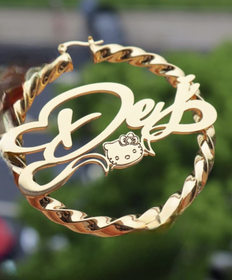 Image of Character Nameplate  earring 