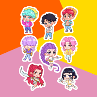 Image 3 of K-pop demon hunters stickers, sticker sheets and prints 