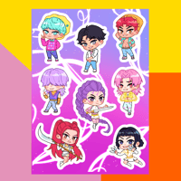 Image 1 of K-pop demon hunters stickers, sticker sheets and prints 