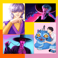 Image 2 of K-pop demon hunters stickers, sticker sheets and prints 