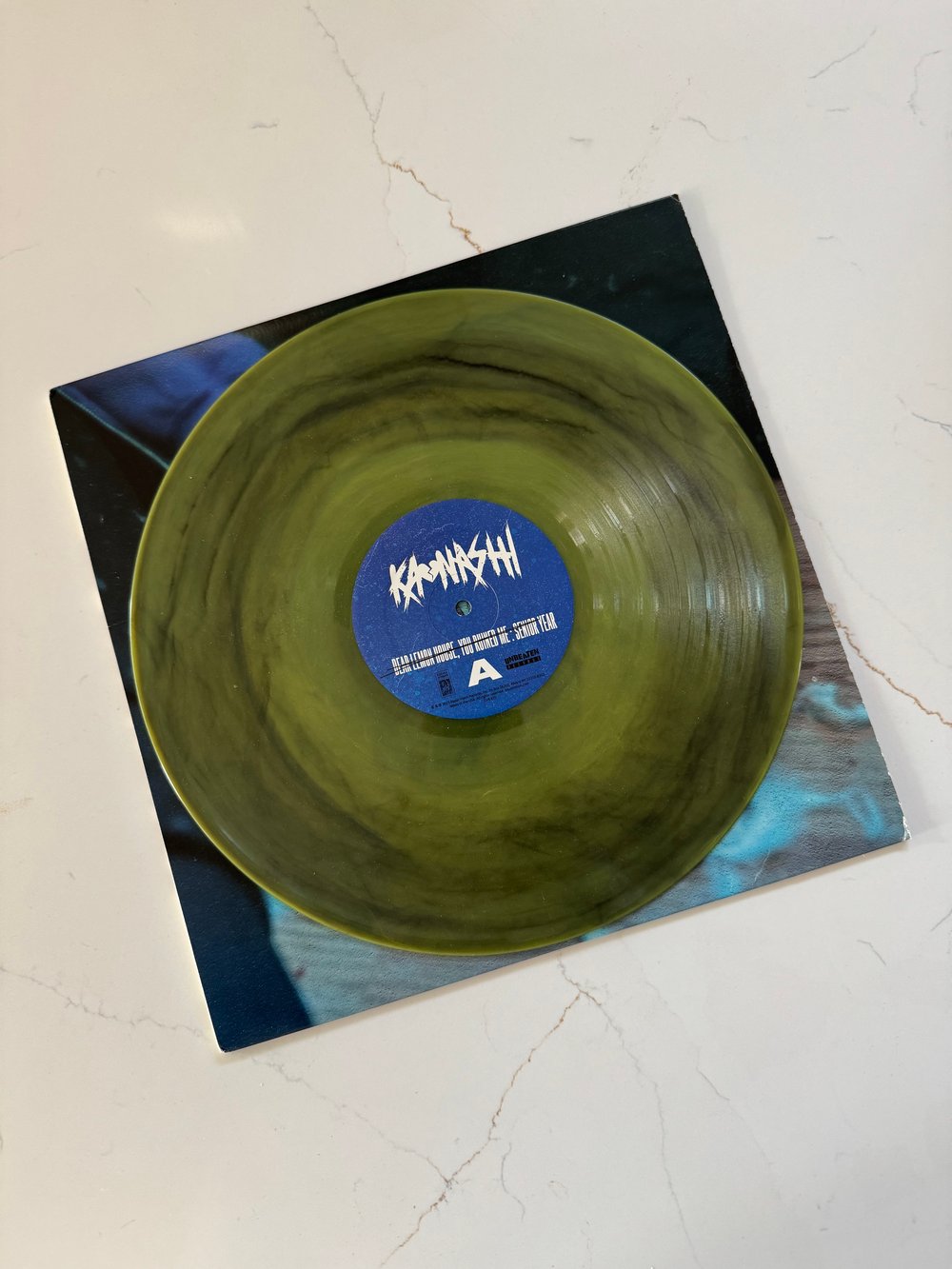 DEAR LEMON HOUSE: LIME GREEN & BLACK MARBLE HOURGLASS