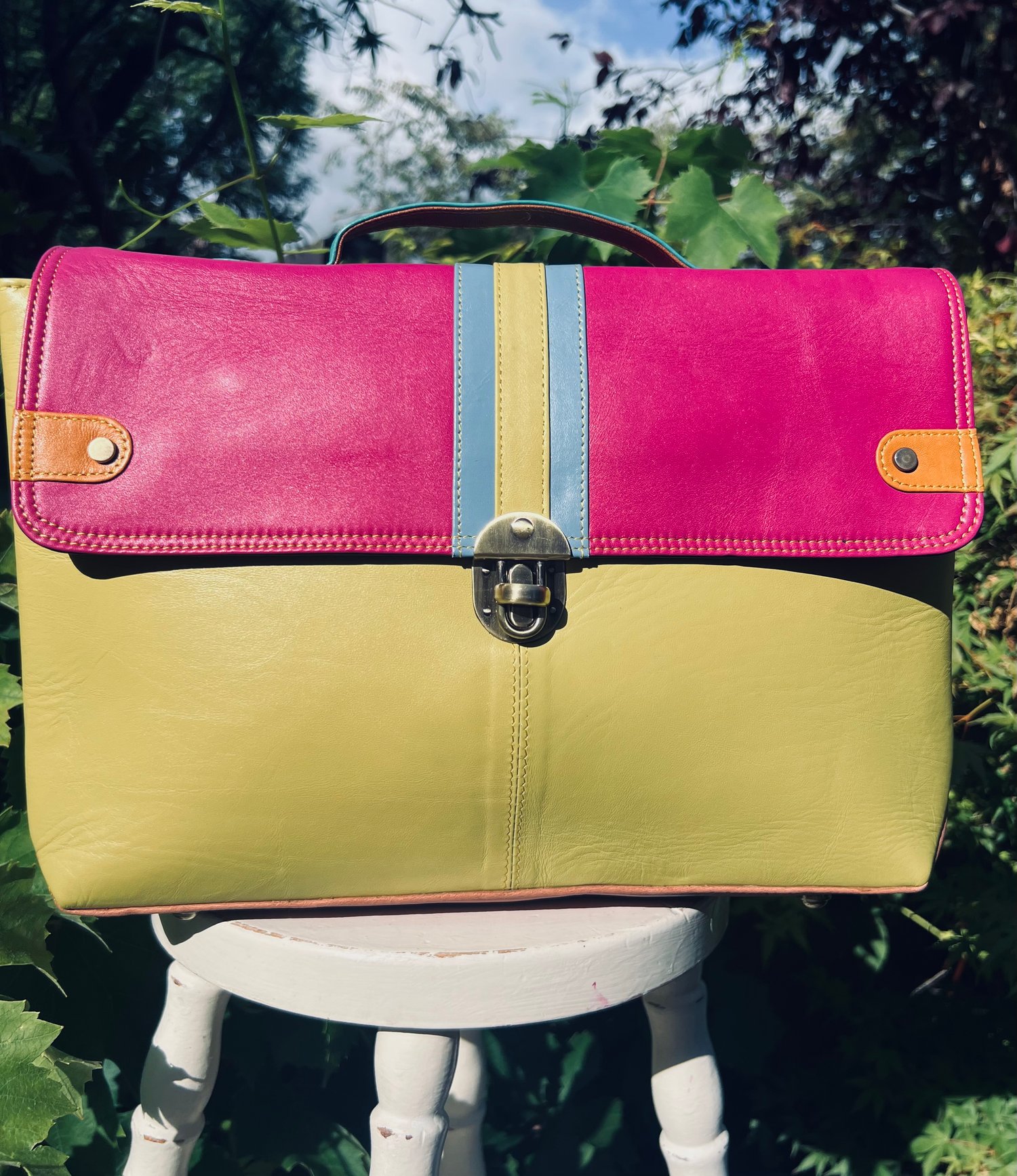 Image of Harlequin Collection - Animal/Recycled Leather Laptop Bag #19D