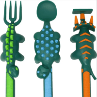 Image 1 of Constructive Eating Dino Land 3 pc Cutlery Set