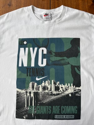 Image of Nike Tennis for 1996 US Open 'The Giants Are Coming' T-Shirt