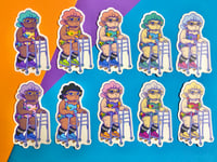 Image 1 of Retro Granny Roller Skater Sticker - 10 color options!