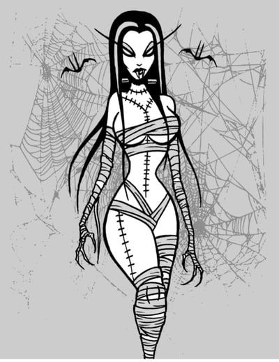 Image of NEW! Mummy ghoul ! - signed print 