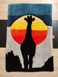 Giraffe Sunset Tufting Rug