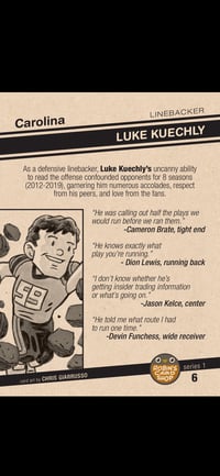 Image 2 of Series 1 Card #6 Luke Kuechly