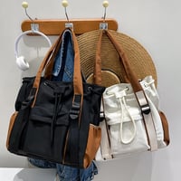 Image 2 of New Student School Bag Large Capacity Contrast Fashion Casual Crossbody Bag