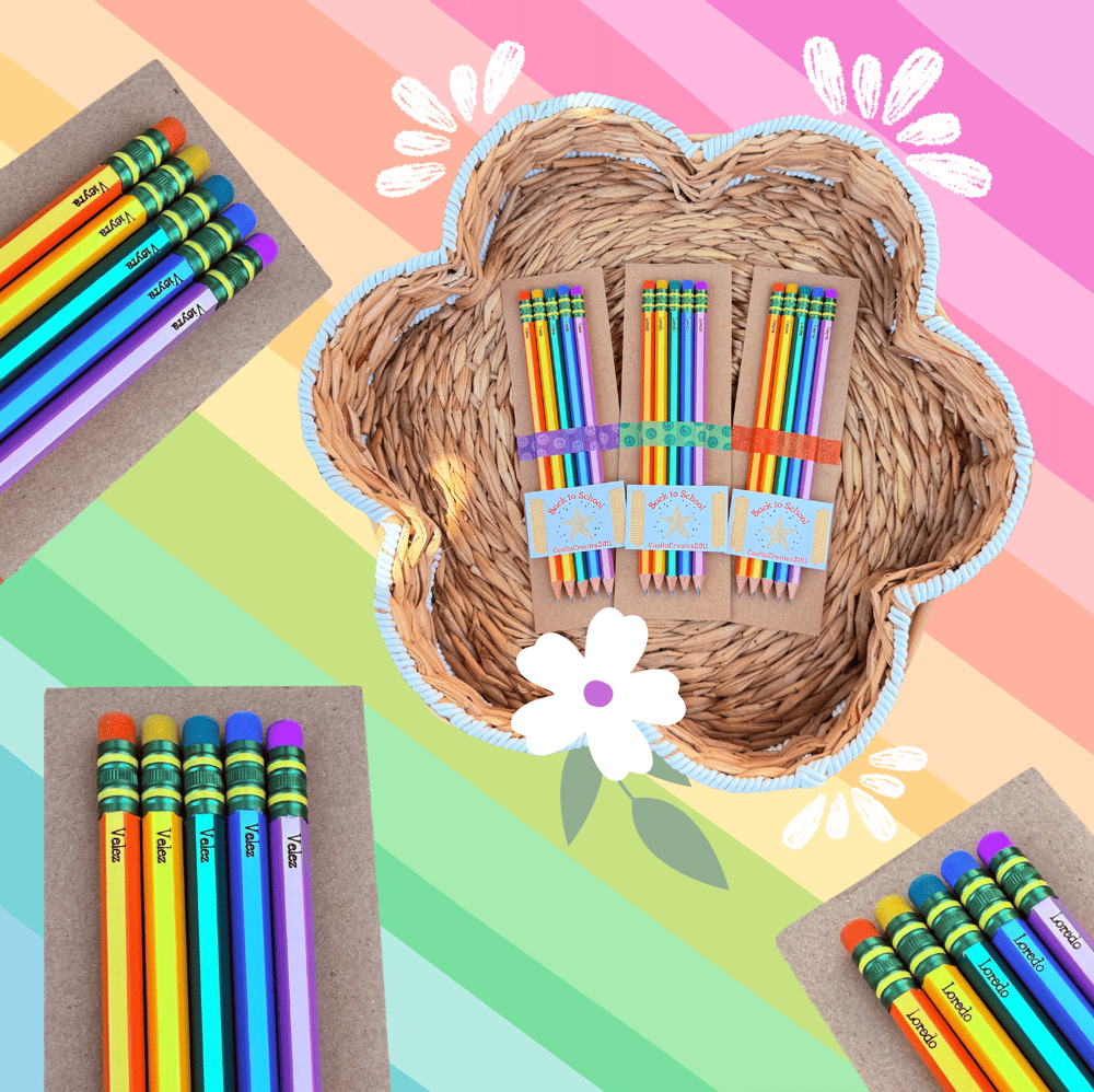 Image of Two-Tone of First Name Custom Pencils/Lápices personalizados de dos tonos con el primer nombre