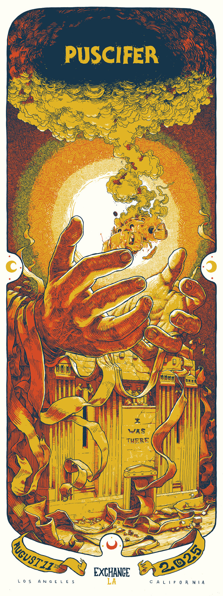 Image of Puscifer - Exchange LA - 8.11.2025 (Yellow/Red on Paper)