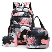 Image 1 of   Three-piece Backpack Three-in-one Shoulder Bag Lunch Box Pencil Bag School Bag
