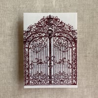 Image 12 of Castle gate printed vellum wrap for 5x7 cards PACK of 10